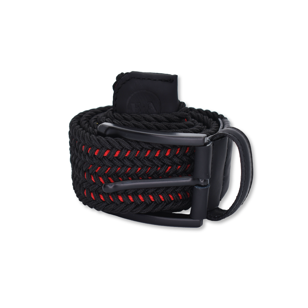CTM® Cinturón elástico trenzado para hombre (paquete de 3 colores)